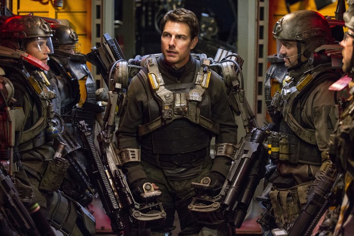 Tom Cruise and soldiers in exosuits from Edge of Tomorrow