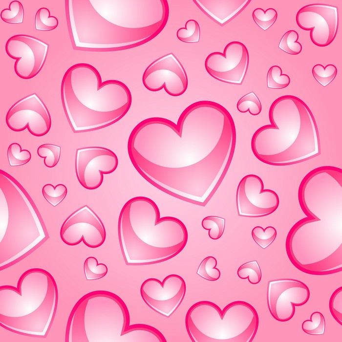 Pink Hearts Texture Vector Graphics