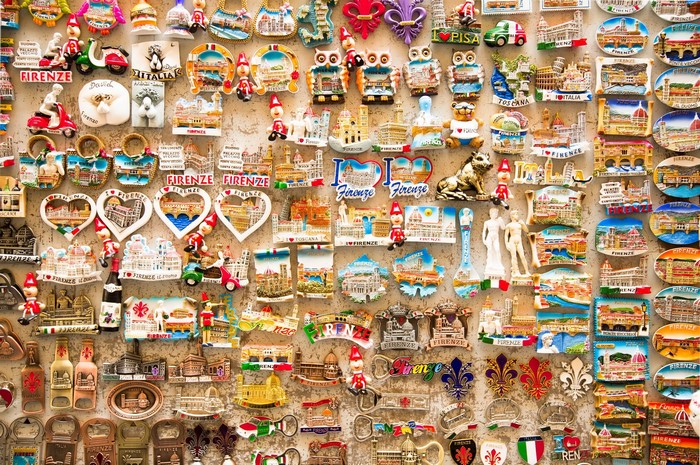 Wall of Florence souvenirs