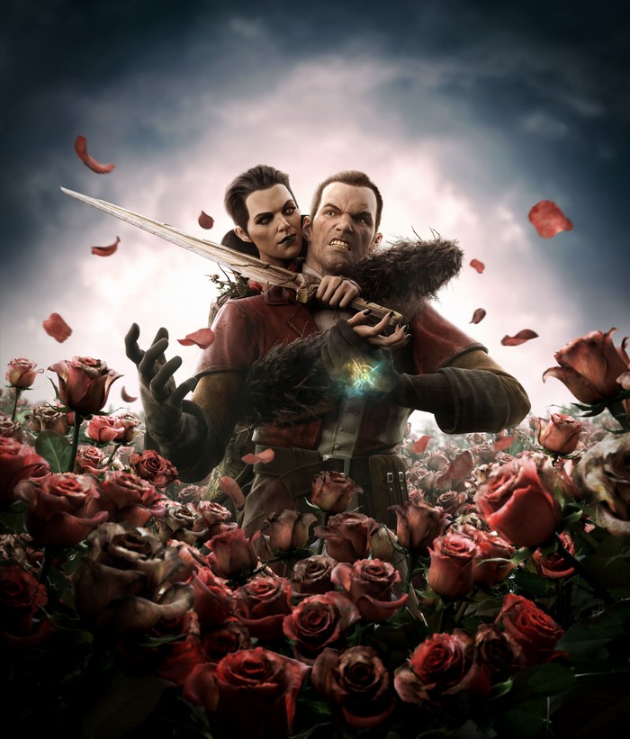 Corvo Attano and Delilah Copperspoon from Dishonored: The Brigmore Witches