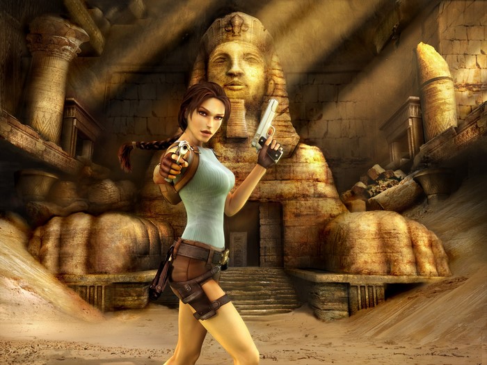 Lara Croft from Tomb Raider Anniversary with pistols