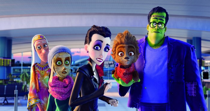 Monsters from We're the Monsters at an airport