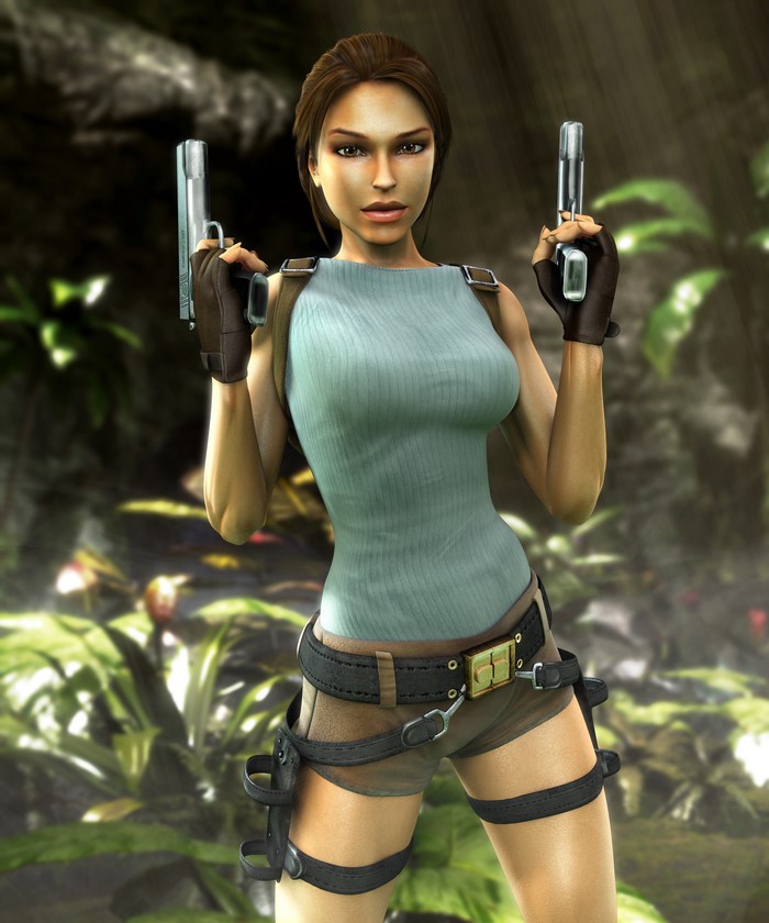 Lara Croft from Tomb Raider with Pistols