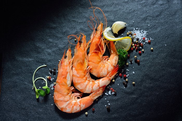 Three Shrimp with Lemon, Garlic, and Spices