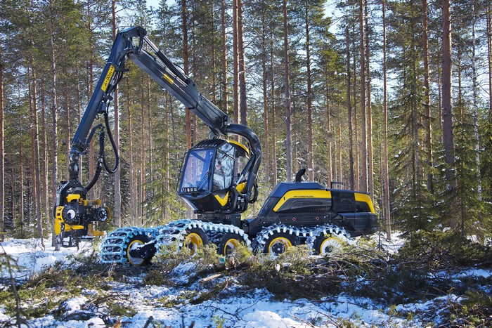 Ponsse Scorpion Harvester in a Forest