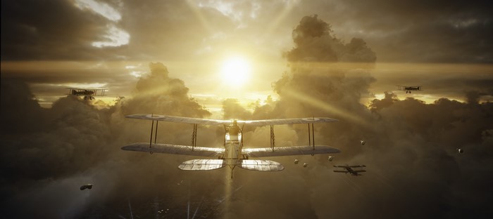 Battlefield 1 airplanes in flight