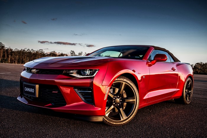 4K Red Chevrolet Camaro Convertible
