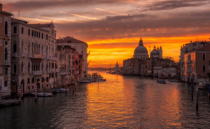 Venice Canal at Sunset