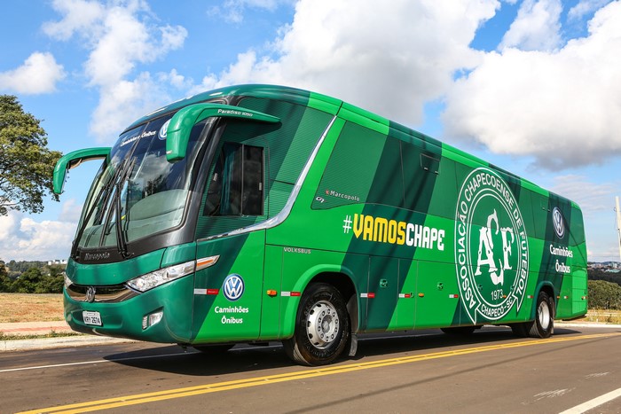 Green Chapecoense Bus