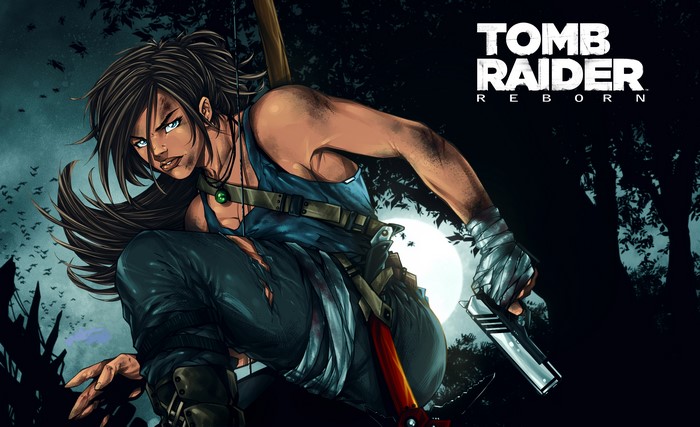 Lara Croft from Tomb Raider Reborn with pistols