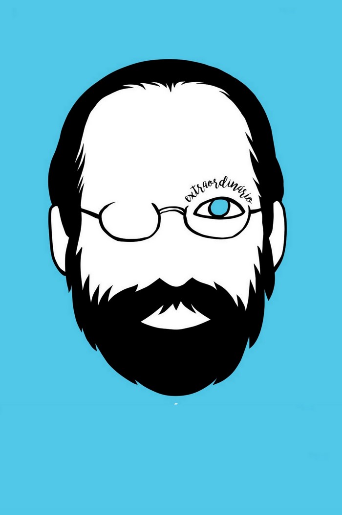 Illustration of a man with glasses and beard