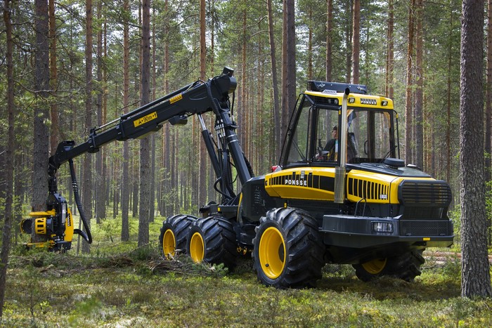 Ponsse Ergo 6w Harvester in a Forest