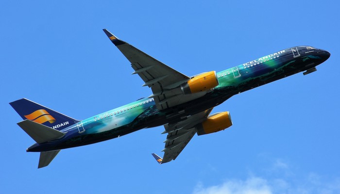 Icelandair Boeing 757-256(WL) airplane in flight
