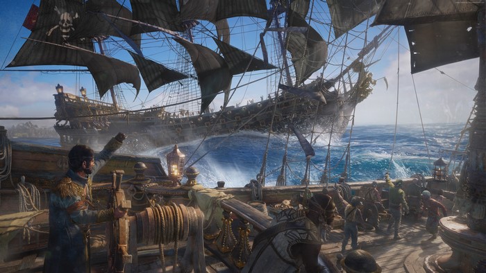 4K Pirates Ships Sailing Skull and Bones