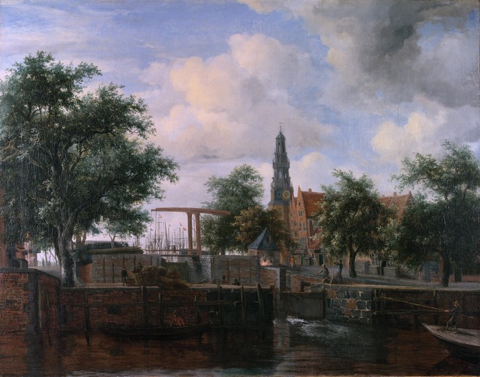 The Haarlem Lock by Meindert Hobbema in Amsterdam