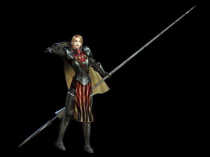 Philippa from Bladestorm holding a spear