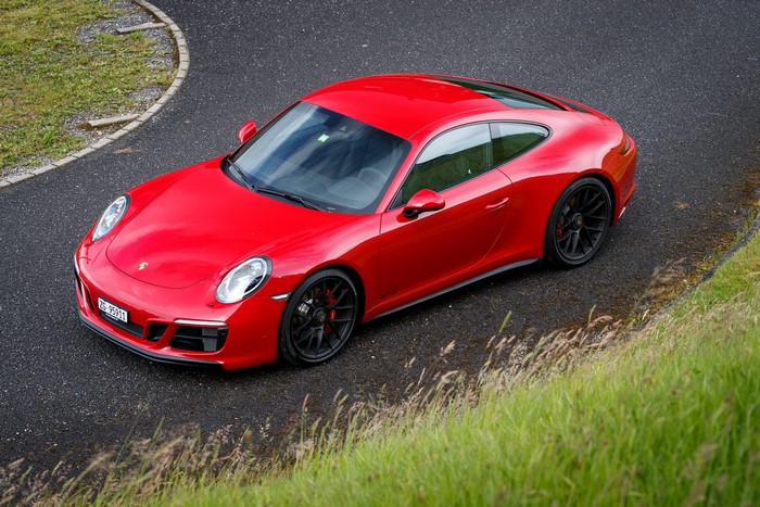 Red 2017 Porsche 911 Carrera 4 GTS Coupe