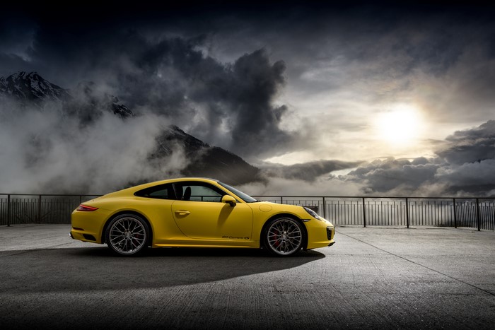 Yellow 2015-16 Porsche 911 Carrera 4S Coupe