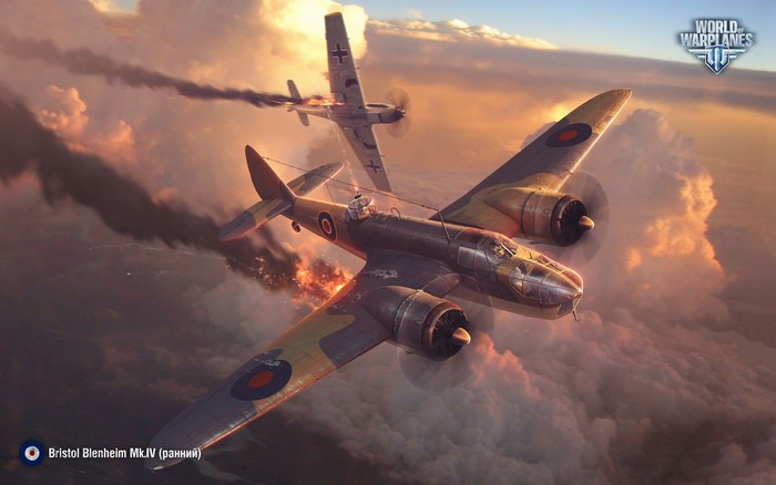 Bristol Blenheim Mk.IV and Messerschmitt Bf 109 E in World of Warplanes