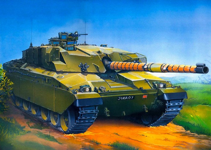Challenger 1 British Tank Painting Art