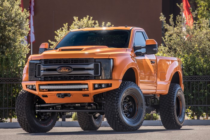 4K Orange Ford F-250 Heavy Duty Truck