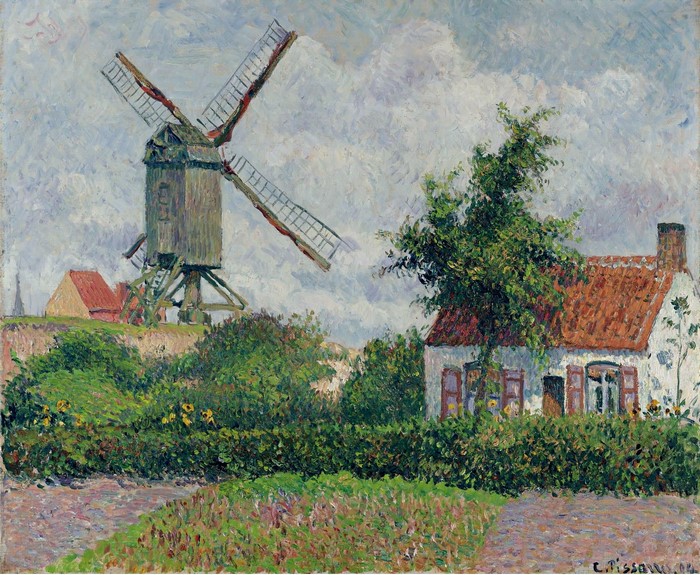 Windmill at Knokke by Camille Pissarro
