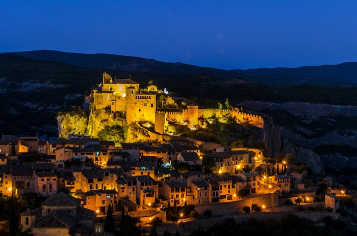 Alquezar Aragon Spain at Night