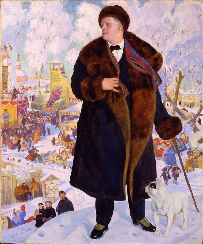 Portrait of Fyodor Chaliapin by Boris Kustodiev
