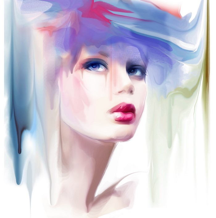 4K Painting Art of a Woman's Face