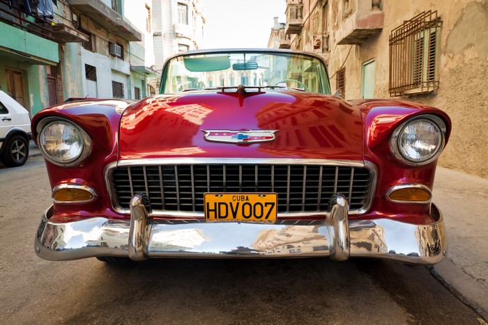 Red 1955 Chevrolet Nomad V8 Convertible
