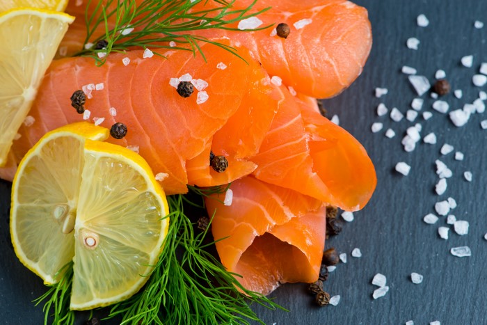 Smoked Salmon with Lemon, Dill, and Salt