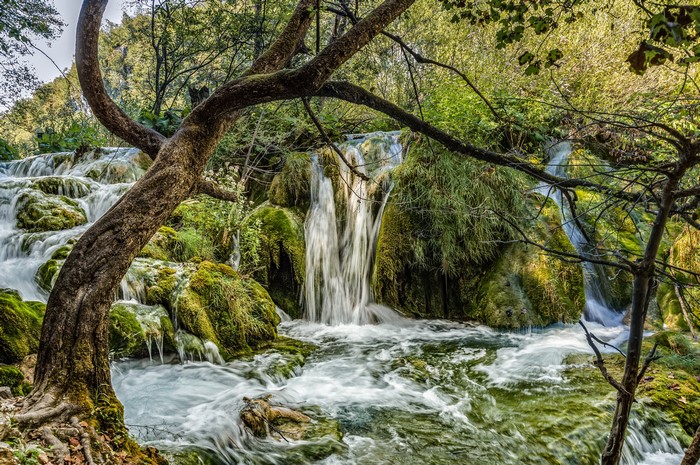 Waterfalls in Plitvice Lakes National Park, Croatia