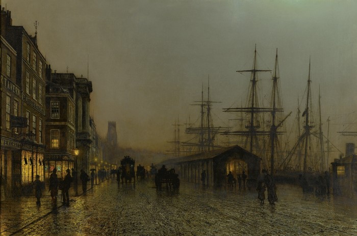 Saturday Night in Glasgow by John Atkinson Grimshaw
