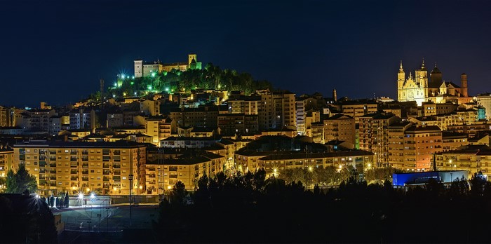 Alcaniz Aragon Spain at Night