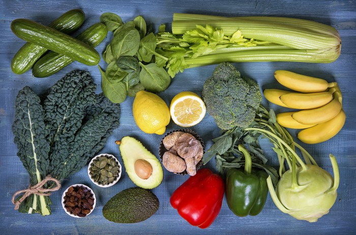 Assortment of Fresh Vegetables and Fruits
