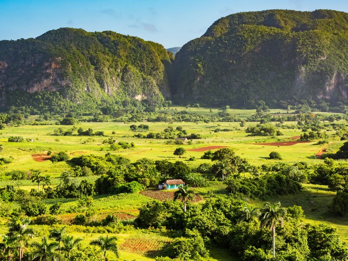 Valle de Viñales, Cuba, with mogotes and farmland