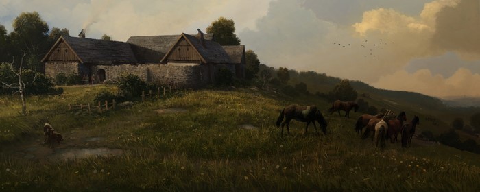 Neuhof Horses and Farmhouse from Kingdom Come: Deliverance