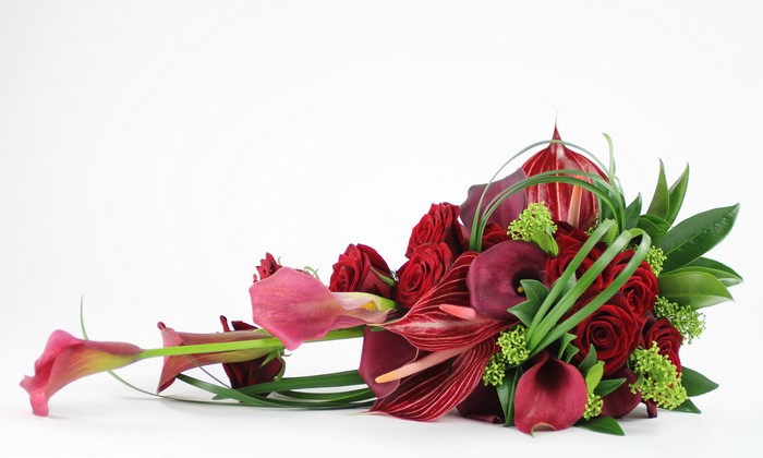 Red Roses and Calla Lilies Bouquet