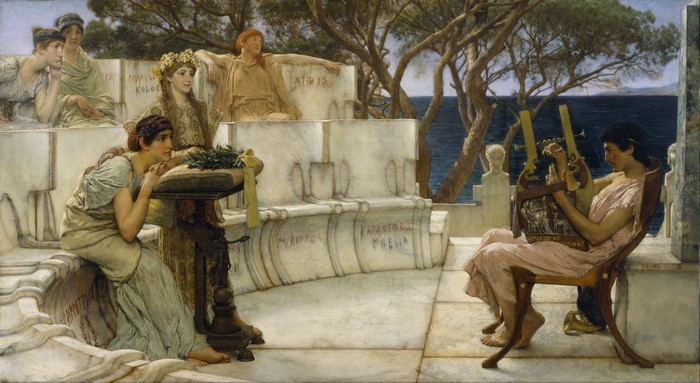 Sappho and Alcaeus by Lawrence Alma-Tadema