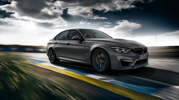 Grey BMW M3 on a Racetrack