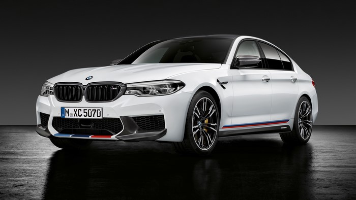 White BMW M5 Sedan with M Performance Accents