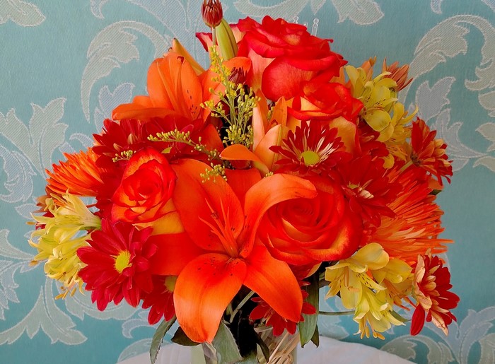 Vibrant Orange and Yellow Floral Bouquet