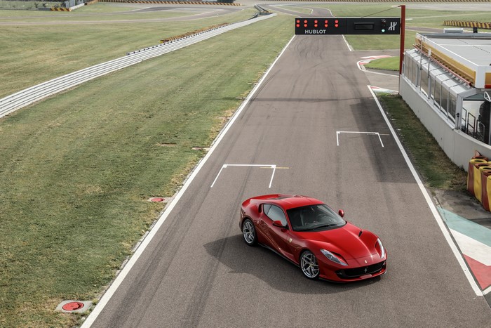 Ferrari 812 Superfast on a Race Track