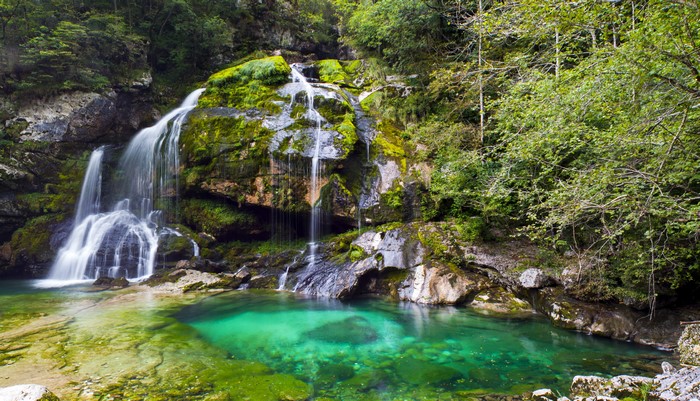 Virje Waterfall Bovec, Slovenia