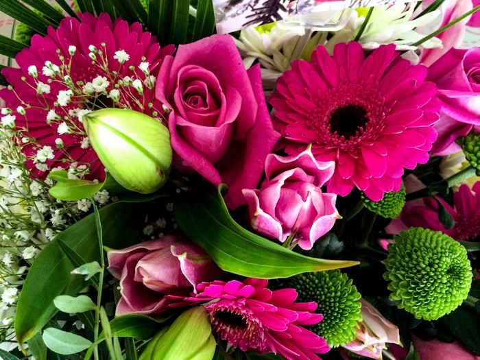 Pink and Magenta Flower Bouquet