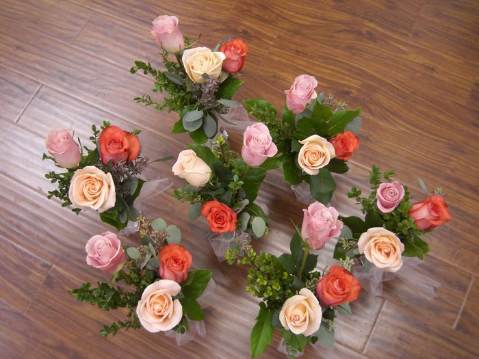 Assortment of Rose Boutonnieres and Corsages