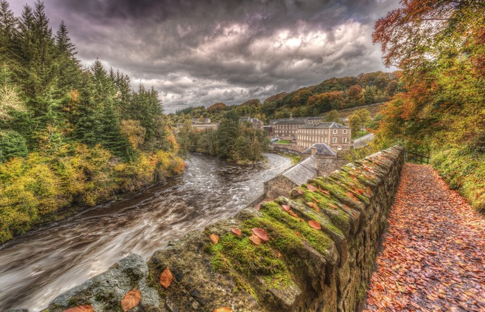 New Lanark Lanarkshire United Kingdom Autumn River