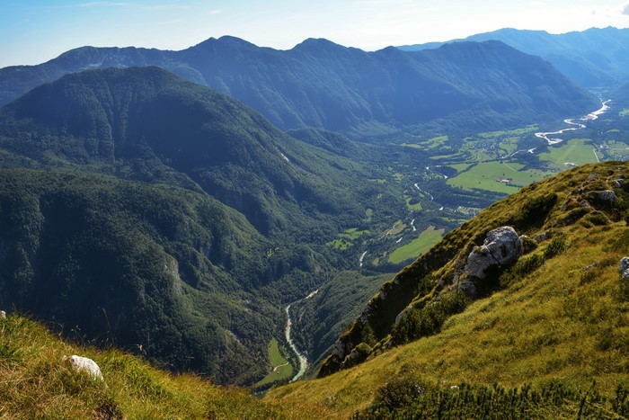 Valley and River in the Julian Alps, Slovenia