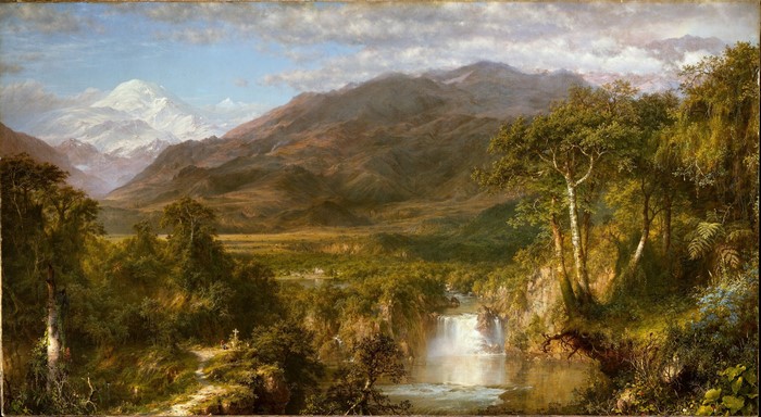 Frederic Edwin Church, Heart of the Andes, Waterfall