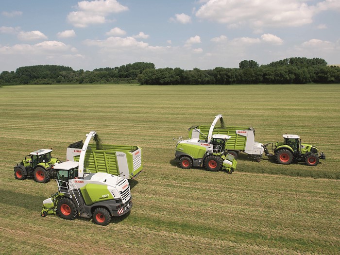 Claas Agricultural Machinery in a Field